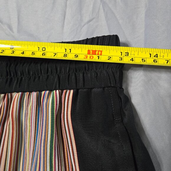 Paul Smith Sz 6 Womens Black Signatuew Stripe Wide Leg Pants - Picture 7 of 7
